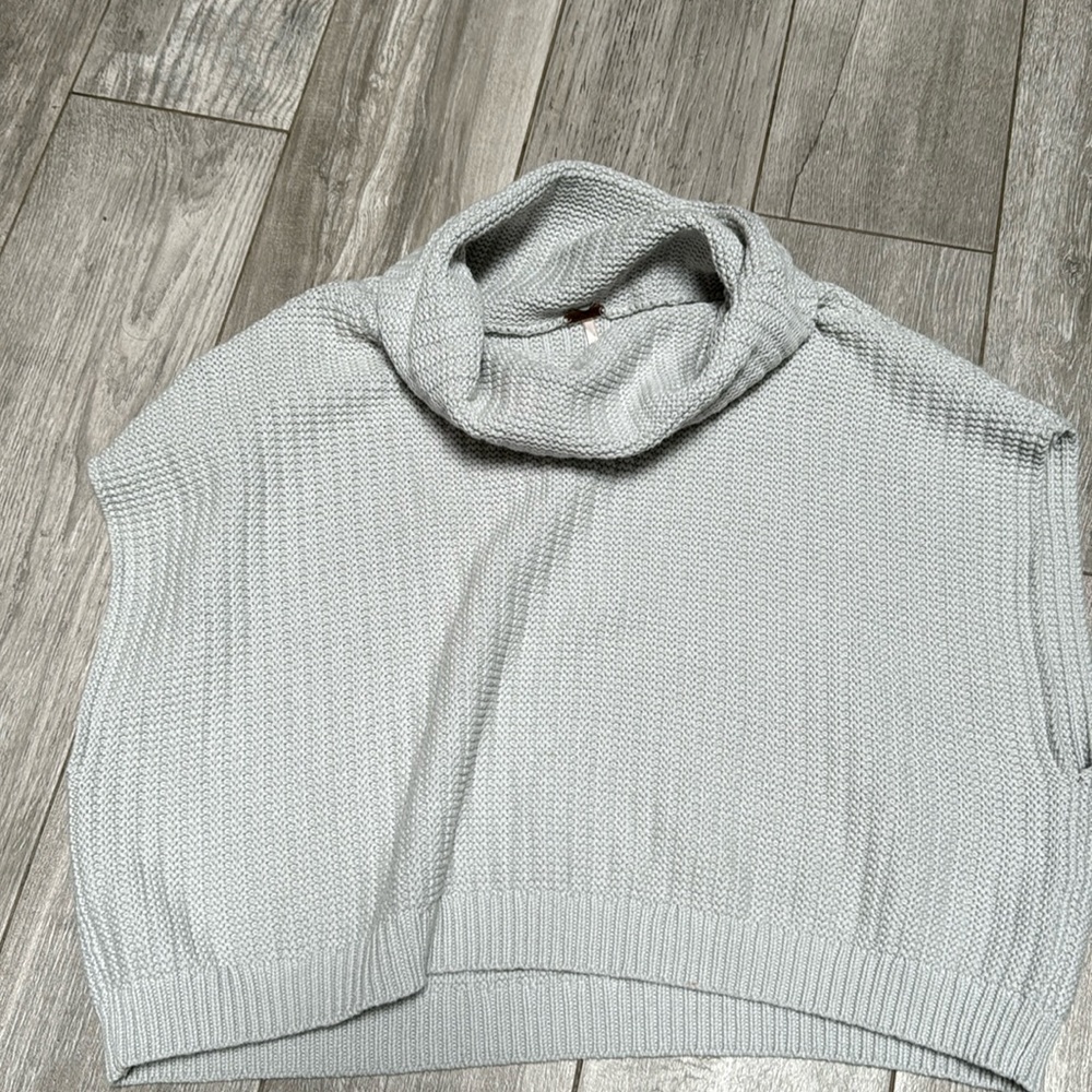 Free People Gray Cowl Neck Sweater